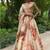 Off White Floral Printed Organza Bridal Lehenga Choli