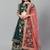 Green Semi-Stitched Lehenga & Unstitched Blouse with 2 Dupattas