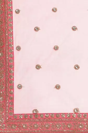 Green Semi-Stitched Lehenga & Unstitched Blouse with 2 Dupattas