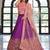 Purple & Pink Semi-Stitched Lehenga & Unstitched Blouse with Dupatta