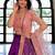 Purple & Pink Semi-Stitched Lehenga & Unstitched Blouse with Dupatta