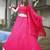 Beautiful Pink Sequins Georgette Wedding Lehenga Choli With Dupatta
