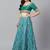 Turquoise Blue Semi-Stitched Wedding Wear Lehenga & Unstitched Blouse with Dupatta