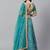 Turquoise Blue Semi-Stitched Wedding Wear Lehenga & Unstitched Blouse with Dupatta