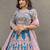 Adorable Blue Embroidered Velvet Wedding Lehenga Choli With Dupatta