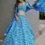 Awesome Blue Sequins Work Art Silk Wedding Lehenga Choli
