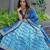 Awesome Blue Sequins Work Art Silk Wedding Lehenga Choli
