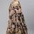 Black & Beige Embellished Sequinned Semi-Stitched Lehenga & Unstitched Blouse