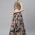 Blue & Peach-Coloured Embellished Sequinned Embroidered Indian Wedding Designer Lehenga