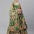 Green & Peach-Coloured Embellished Sequinned Indian Wedding Mehendi Lehenga choli