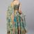 Teal & Peach-Coloured Embellished Sequinned Embroidered Indian wedding Lehenga dress