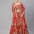 Red & Gold-Toned Embellished Sequinned Semi-Stitched Lehenga Choli