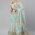 Blue & Peach-Coloured Embellished Sequinned Embroidered Indian Wedding Lehenga dress