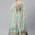 Blue & Peach-Coloured Embellished Sequinned Embroidered Indian Wedding Lehenga dress