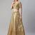 Beige Embroidered Sequinned Unstitched Myntra Lehenga & Blouse With Dupatta