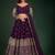 Alluring Dark Purple Zari Work georgette Wedding Wear Lehenga Choli