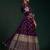 Alluring Dark Purple Zari Work georgette Wedding Wear Lehenga Choli