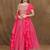 Stunning Pink Digital Printed Chinon Reception Wear Lehenga Choli