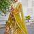 Ravishing Green Mirror Embroidered Net Reception Wear Lehenga Choli