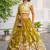 Ravishing Green Mirror Embroidered Net Reception Wear Lehenga Choli