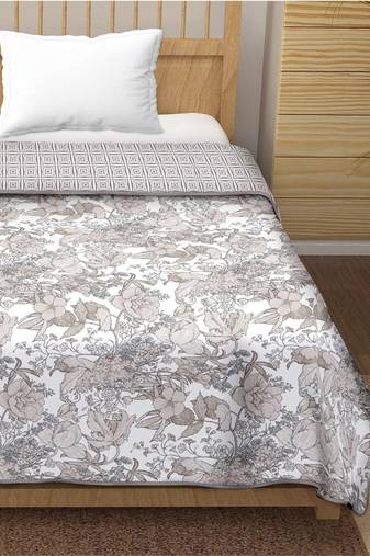 Mohita reversible cotton dohar (grey)  - double