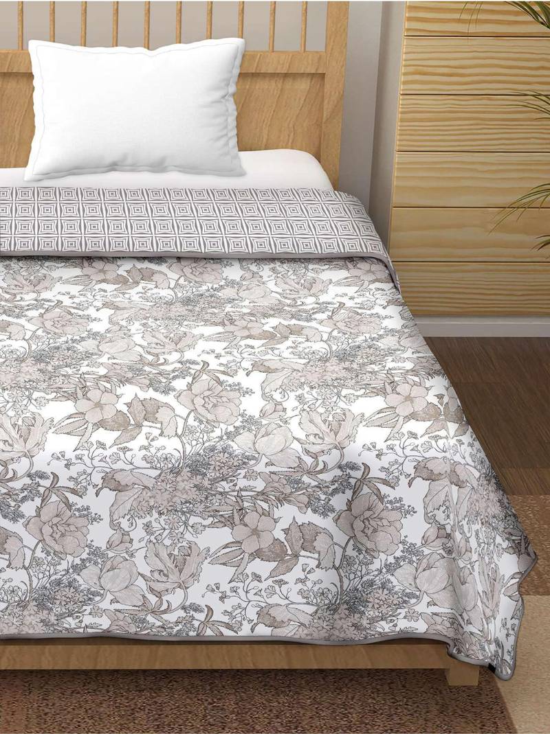 Mohita reversible cotton dohar (grey)  - double