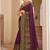 Purple paisley print georgette designer saree