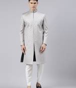 Silky silver classic indo western