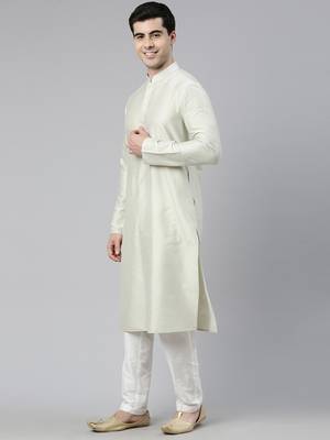 Pistachio embroidered  indo western with kurta 3