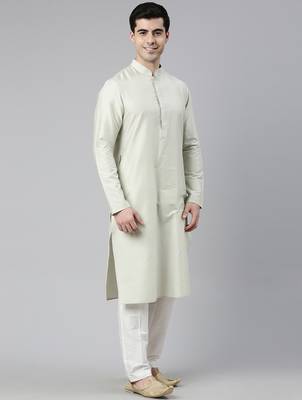 Pistachio embroidered  indo western with kurta 4