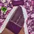 Women's purple embroidered dress material