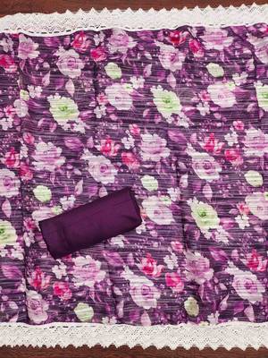 Women's purple embroidered dress material 4