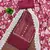 Women's maroon embroidered dress material