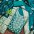 Women's teal handwork dress material