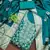 Women's teal handwork dress material