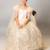 Gold embroidered net gown