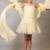 Yellow embroidered organza dress