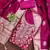 Women's magenta handwork dress material