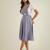 Women lavender pinafore flared dress