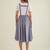 Women lavender pinafore flared dress