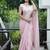 Light Pink With Zari Weaving Line Chiffon Saree