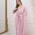 Pink sequin And Thread Embroidered Kota Chex Saree