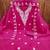 Women's magenta embroidered dress material