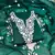 Women's dark green embroidered dress material