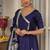 Blue plain chanderi silk anarkali