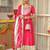 Pink embroidered cotton anarkali