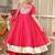 Pink embroidered cotton anarkali