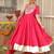 Pink embroidered cotton anarkali