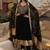 Black embroidered muslin anarkali
