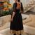 Black embroidered muslin anarkali
